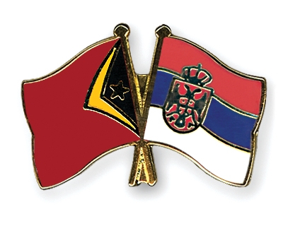 Fahnen Pins Timor-Leste Serbien