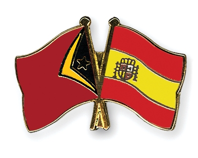 Fahnen Pins Timor-Leste Spanien
