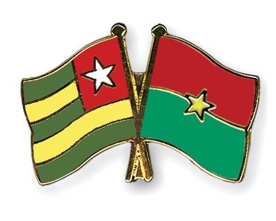 Fahnen Pins Togo Burkina-Faso