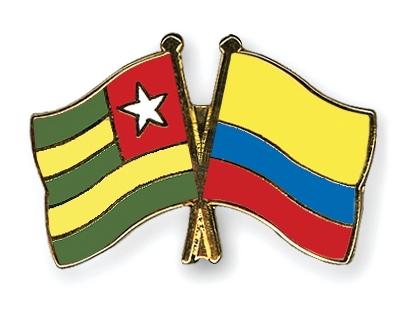 Fahnen Pins Togo Kolumbien