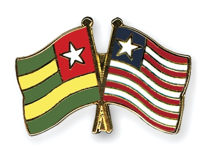 Fahnen Pins Togo Liberia