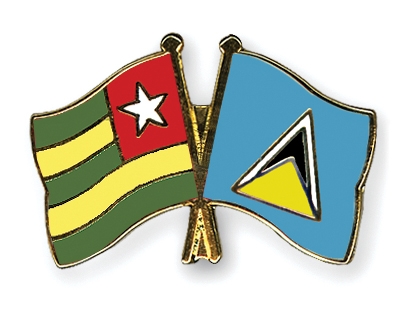 Fahnen Pins Togo St-Lucia