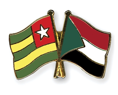 Fahnen Pins Togo Sudan