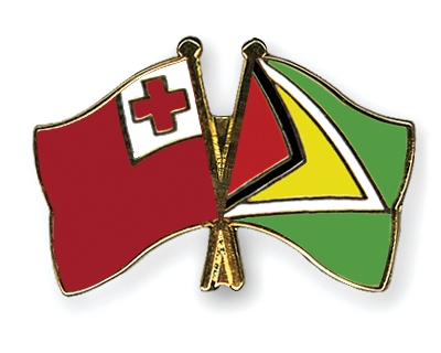 Fahnen Pins Tonga Guyana