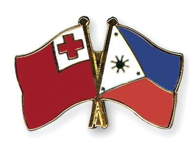 Fahnen Pins Tonga Philippinen