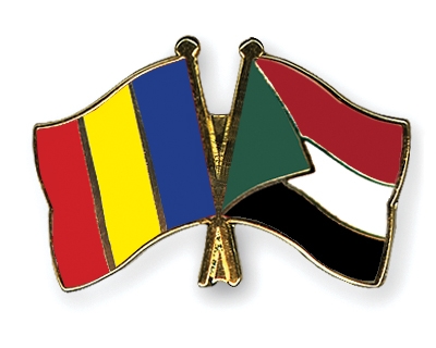 Fahnen Pins Tschad Sudan