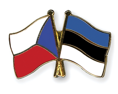 Fahnen Pins Tschechische-Republik Estland