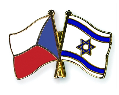 Fahnen Pins Tschechische-Republik Israel