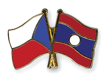 Fahnen Pins Tschechische-Republik Laos