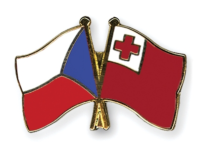 Fahnen Pins Tschechische-Republik Tonga