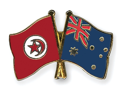 Fahnen Pins Tunesien Australien