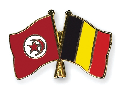 Fahnen Pins Tunesien Belgien