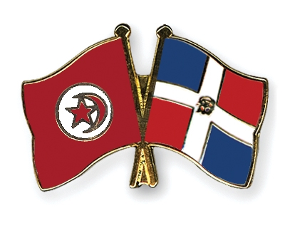 Fahnen Pins Tunesien Dominikanische-Republik