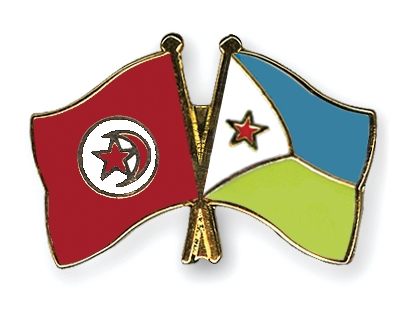 Fahnen Pins Tunesien Dschibuti