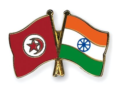Fahnen Pins Tunesien Indien