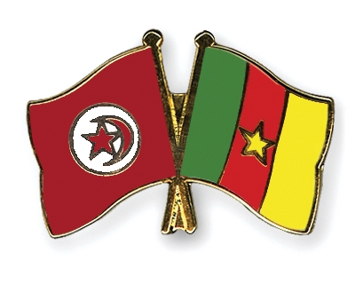 Fahnen Pins Tunesien Kamerun