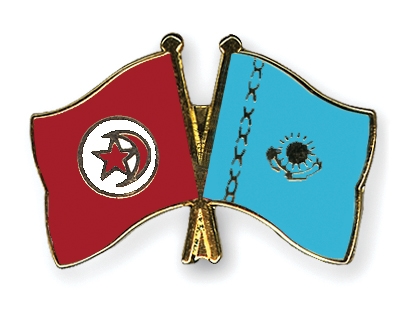 Fahnen Pins Tunesien Kasachstan