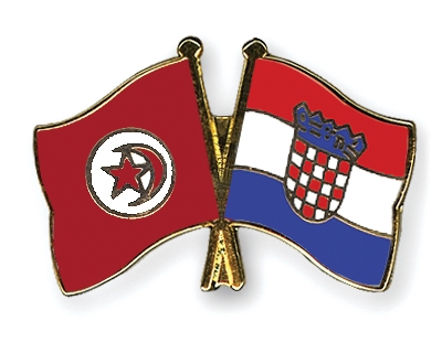 Fahnen Pins Tunesien Kroatien