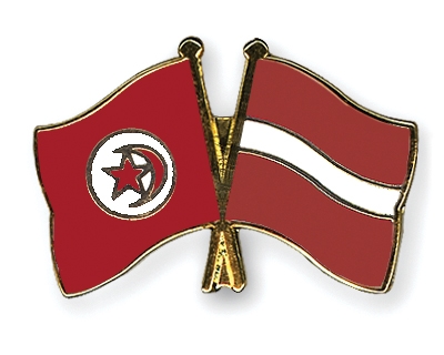 Fahnen Pins Tunesien Lettland