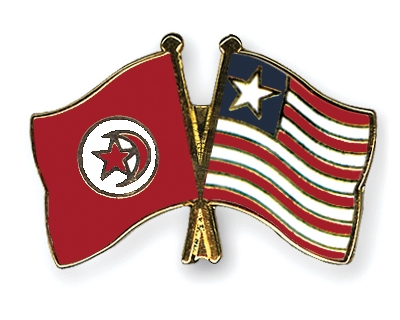 Fahnen Pins Tunesien Liberia