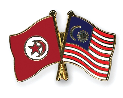 Fahnen Pins Tunesien Malaysia