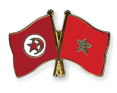 Fahnen Pins Tunesien Marokko