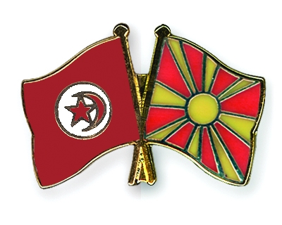 Fahnen Pins Tunesien Mazedonien