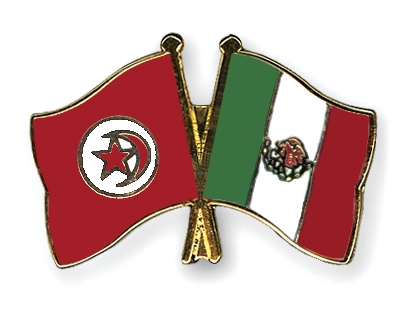 Fahnen Pins Tunesien Mexiko