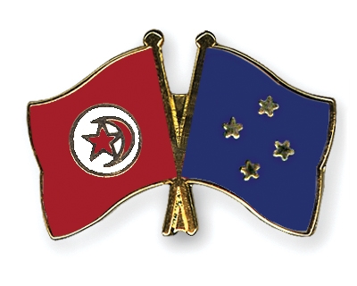 Fahnen Pins Tunesien Mikronesien