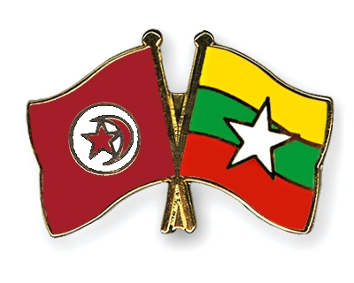 Fahnen Pins Tunesien Myanmar