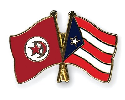 Fahnen Pins Tunesien Puerto-Rico