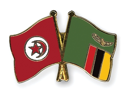 Fahnen Pins Tunesien Sambia