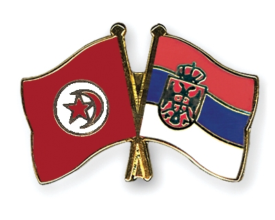 Fahnen Pins Tunesien Serbien