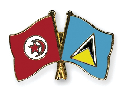 Fahnen Pins Tunesien St-Lucia
