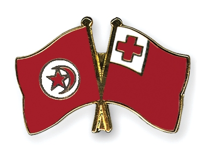 Fahnen Pins Tunesien Tonga