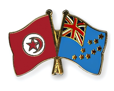 Fahnen Pins Tunesien Tuvalu