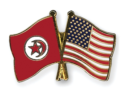 Fahnen Pins Tunesien USA