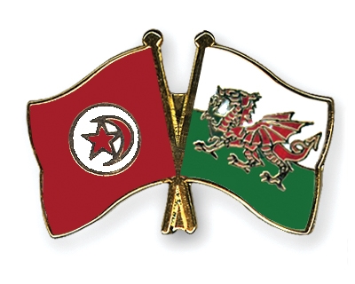 Fahnen Pins Tunesien Wales