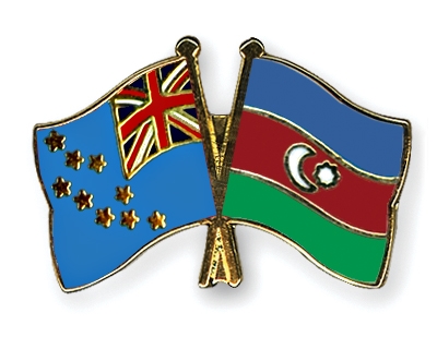 Fahnen Pins Tuvalu Aserbaidschan