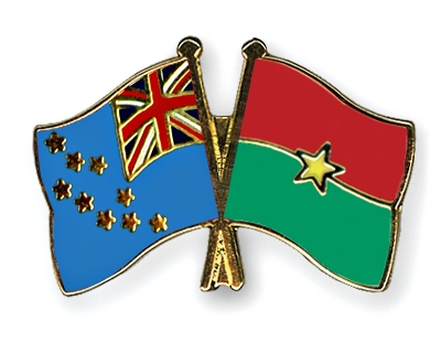 Fahnen Pins Tuvalu Burkina-Faso