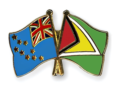 Fahnen Pins Tuvalu Guyana