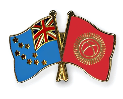 Fahnen Pins Tuvalu Kirgisistan
