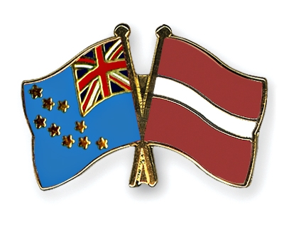 Fahnen Pins Tuvalu Lettland