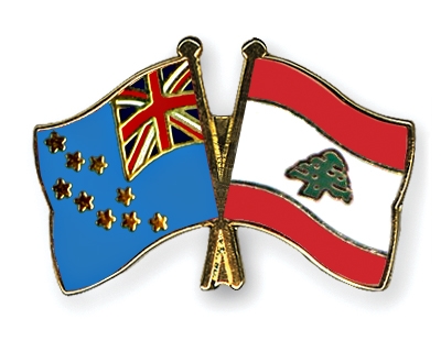 Fahnen Pins Tuvalu Libanon