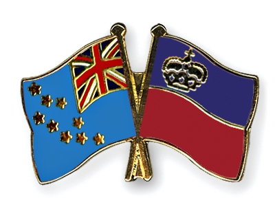 Fahnen Pins Tuvalu Liechtenstein