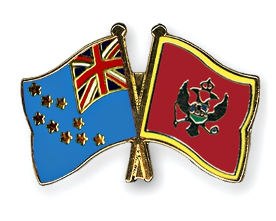 Fahnen Pins Tuvalu Montenegro