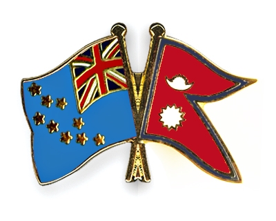 Fahnen Pins Tuvalu Nepal