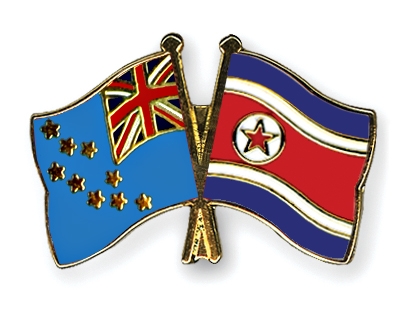 Fahnen Pins Tuvalu Nordkorea
