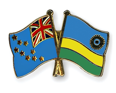 Fahnen Pins Tuvalu Ruanda