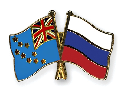 Fahnen Pins Tuvalu Russland